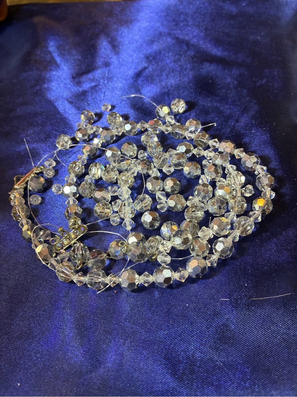 Crystal Beaded Necklace - Clear Sparkle